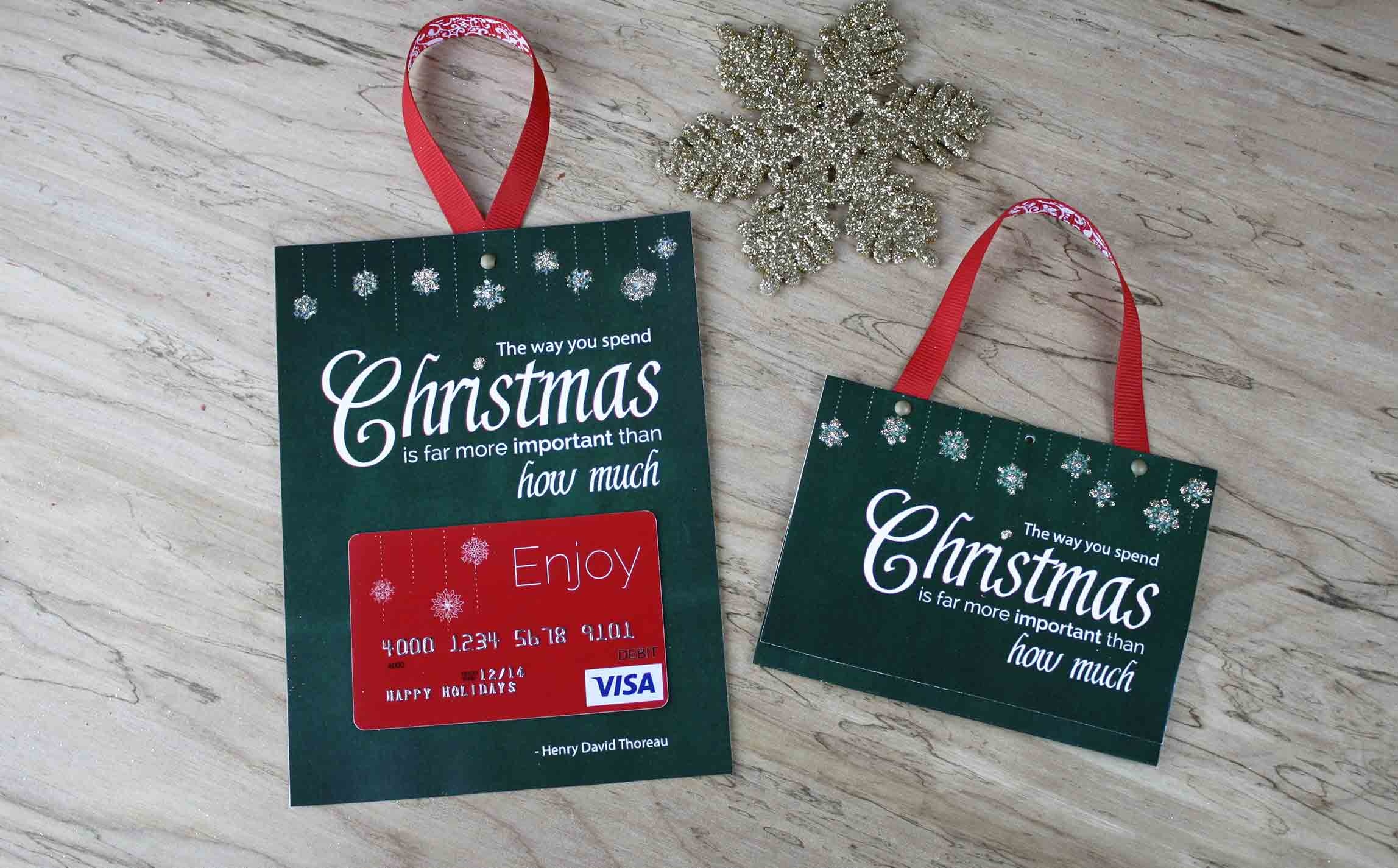 Free Printable| Gift Card Holder Spend Christmas - Free Printable Christmas Money Holders