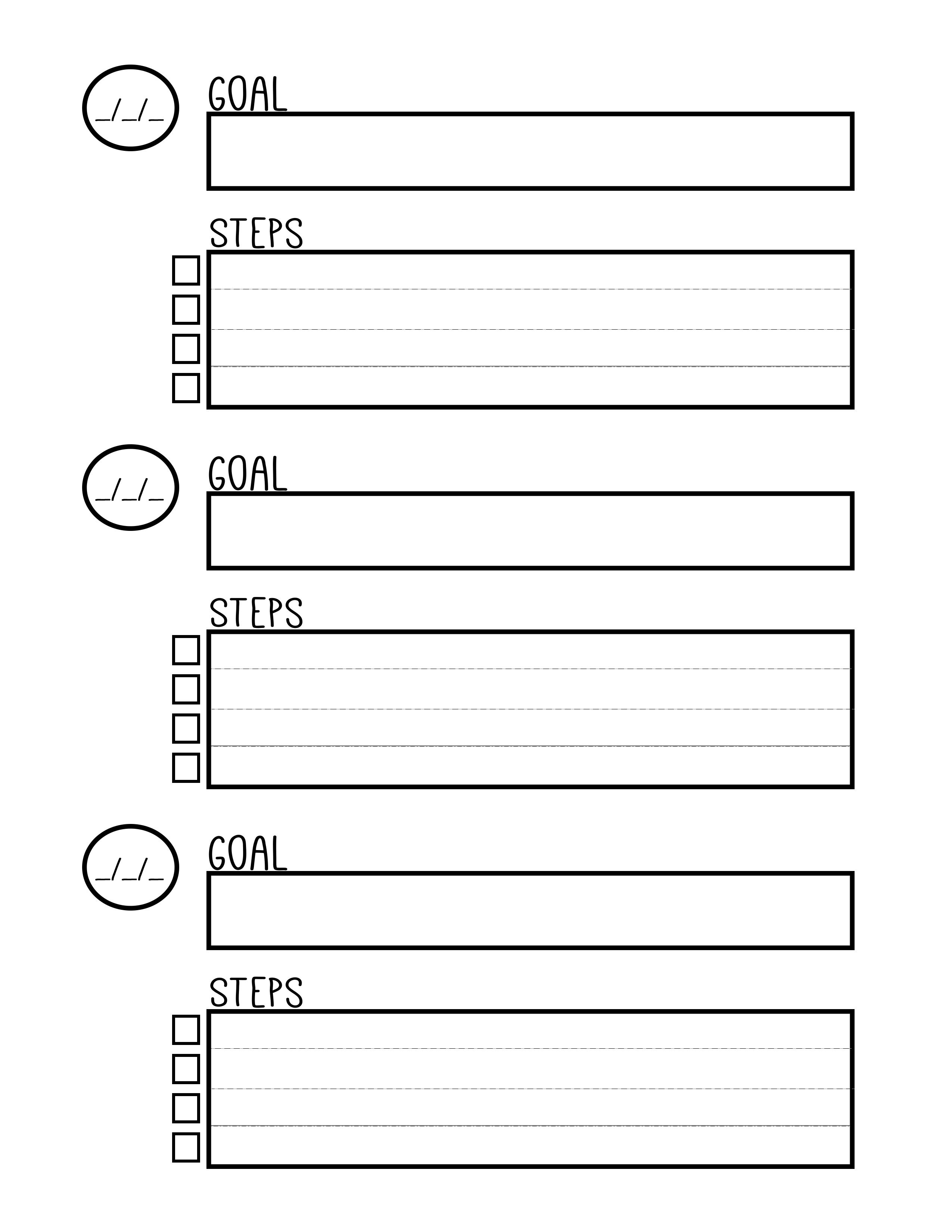 Free Printable Goal Setting Worksheet - Planner … | Education - Free Printable Goal Setting Worksheets For Students