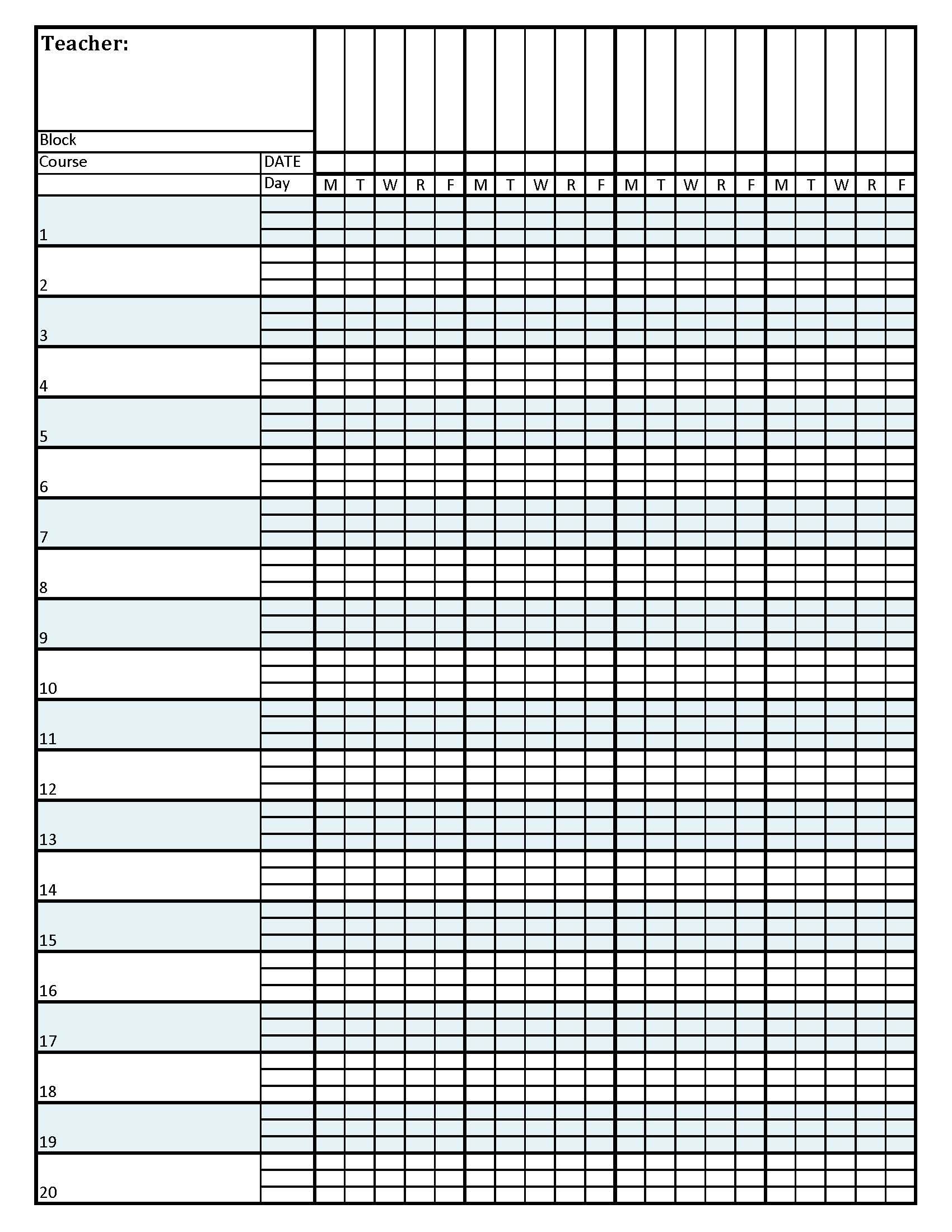 homework record sheet for teachers