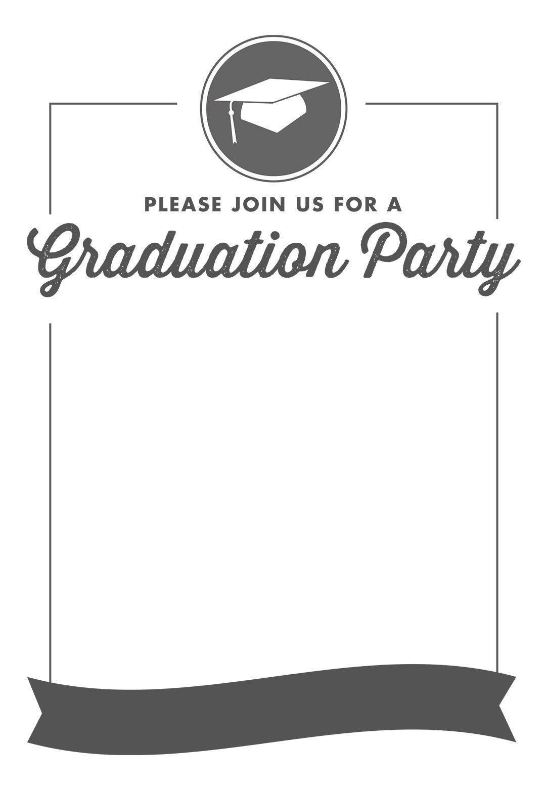 Free Printable Graduation Party Invitation Template | Greetings - Free Printable Graduation Party Invitations 2014