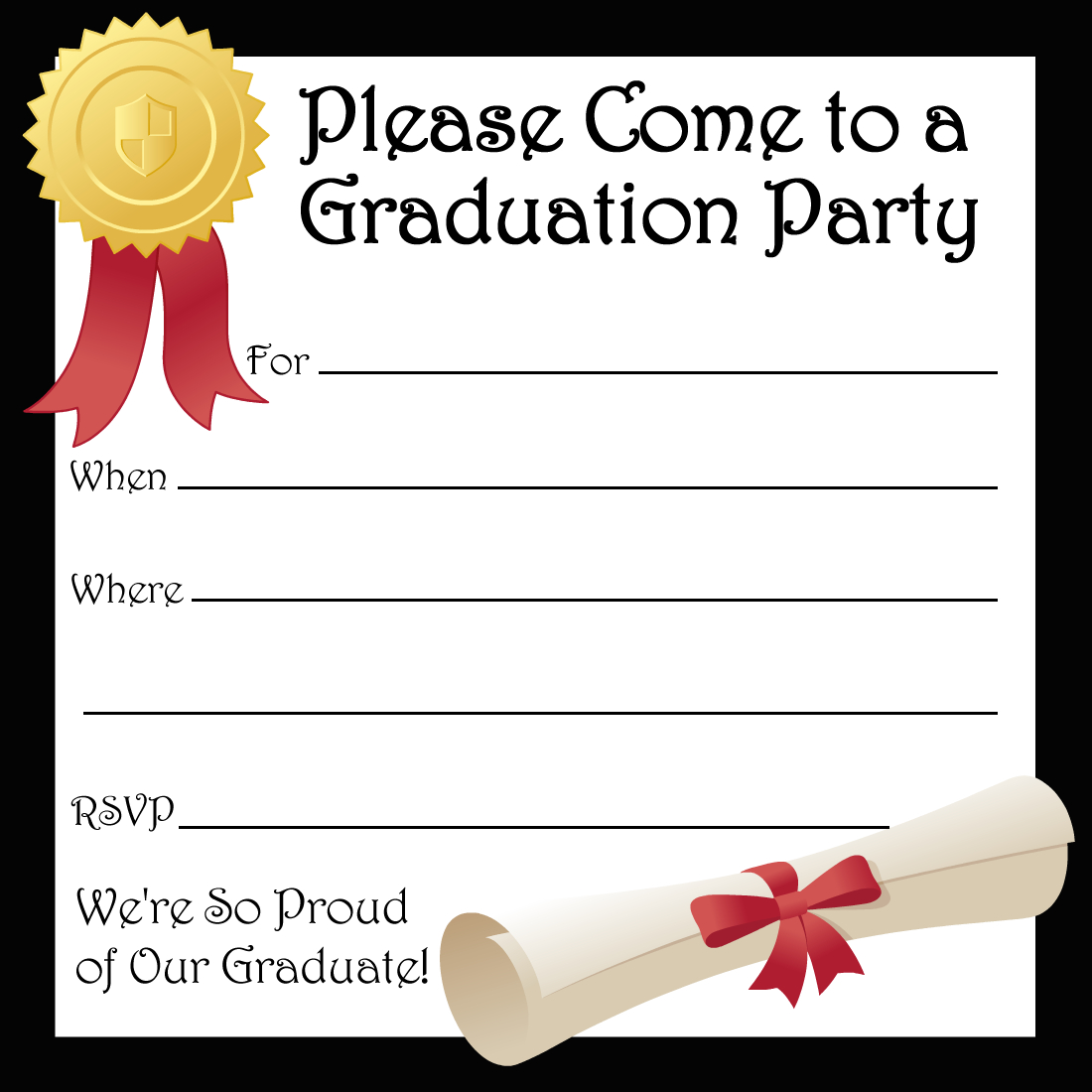Free Printable Graduation Party Invitations | B-Days Ideas - Free Printable Graduation Invitation Templates