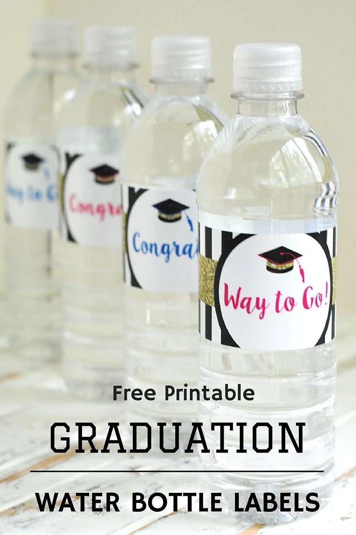 Free Printable Graduation Water Bottle Labels | Party Ideas - Free Printable Water Bottle Labels For Birthday