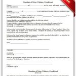 Free Printable Guardian Of Minor Children, Conditional | Sample   Free Printable Legal Guardianship Forms