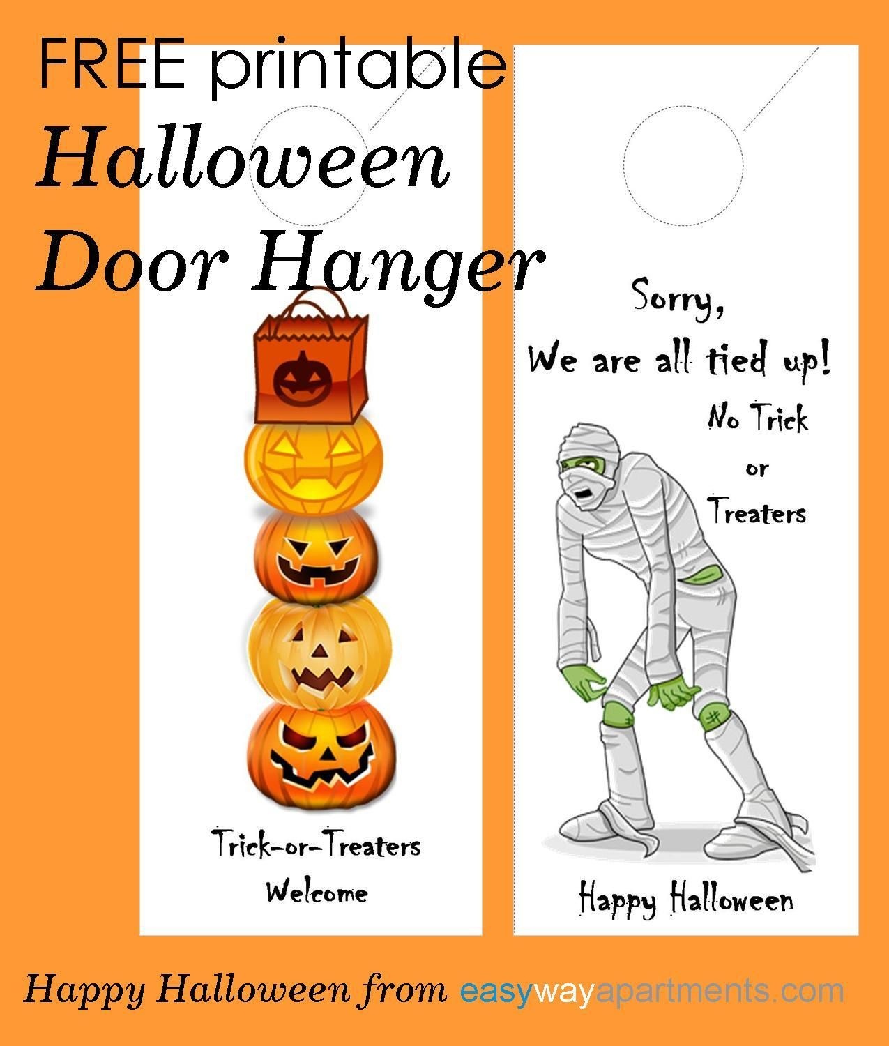 Free Printable Halloween Door Hanger For Your Apartment Community - Halloween Door Hangers Free Printable