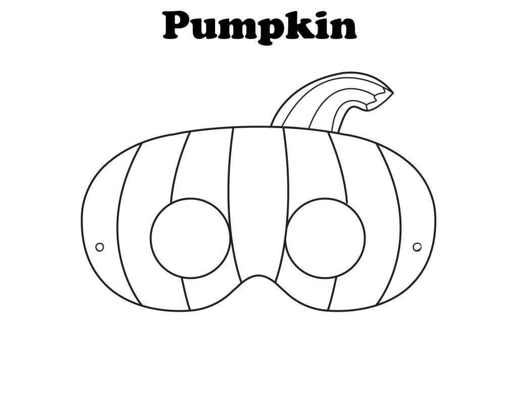 Free Printable Halloween Pumpkin Mask - Ready To Be Colored! | Mops - Free Printable Paper Masks