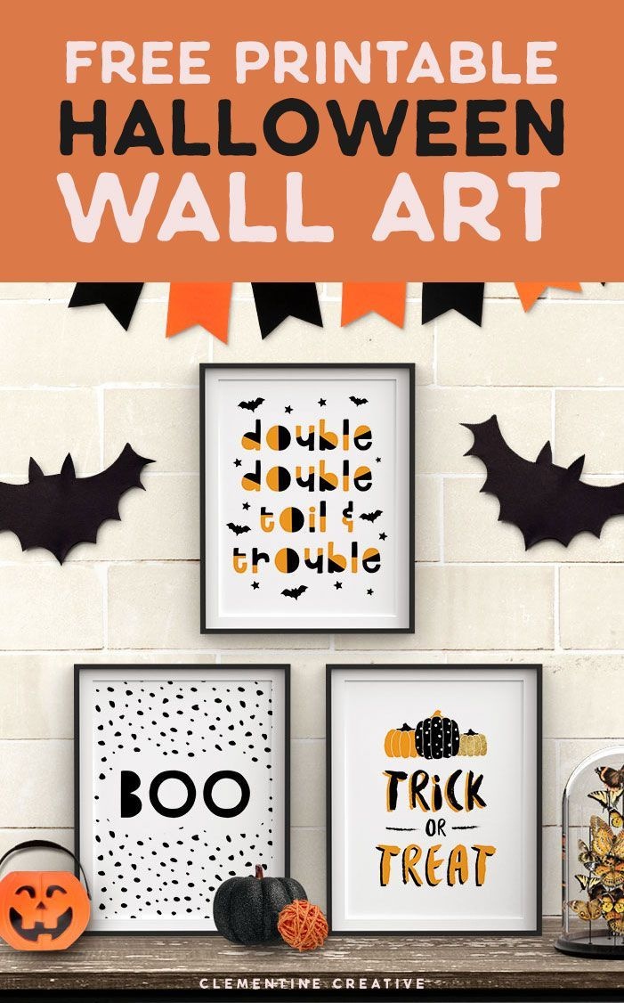 Free Printable Halloween Wall Art -Modern Prints For Your Halloween - Free Printable Halloween Decorations