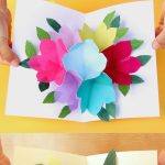 Free Printable Happy Birthday Card With Pop Up Bouquet   A Piece Of   Free Printable Birthday Cards For Mom