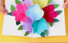 Free Printable Happy Birthday Card With Pop Up Bouquet – A Piece Of – Free Printable Birthday Cards For Mom
