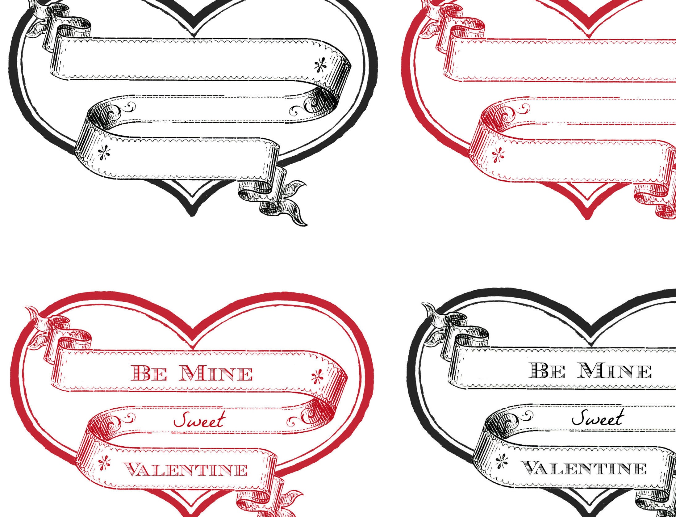 Free Printable Heart Labels - The Graphics Fairy - Free Printable Heart Labels