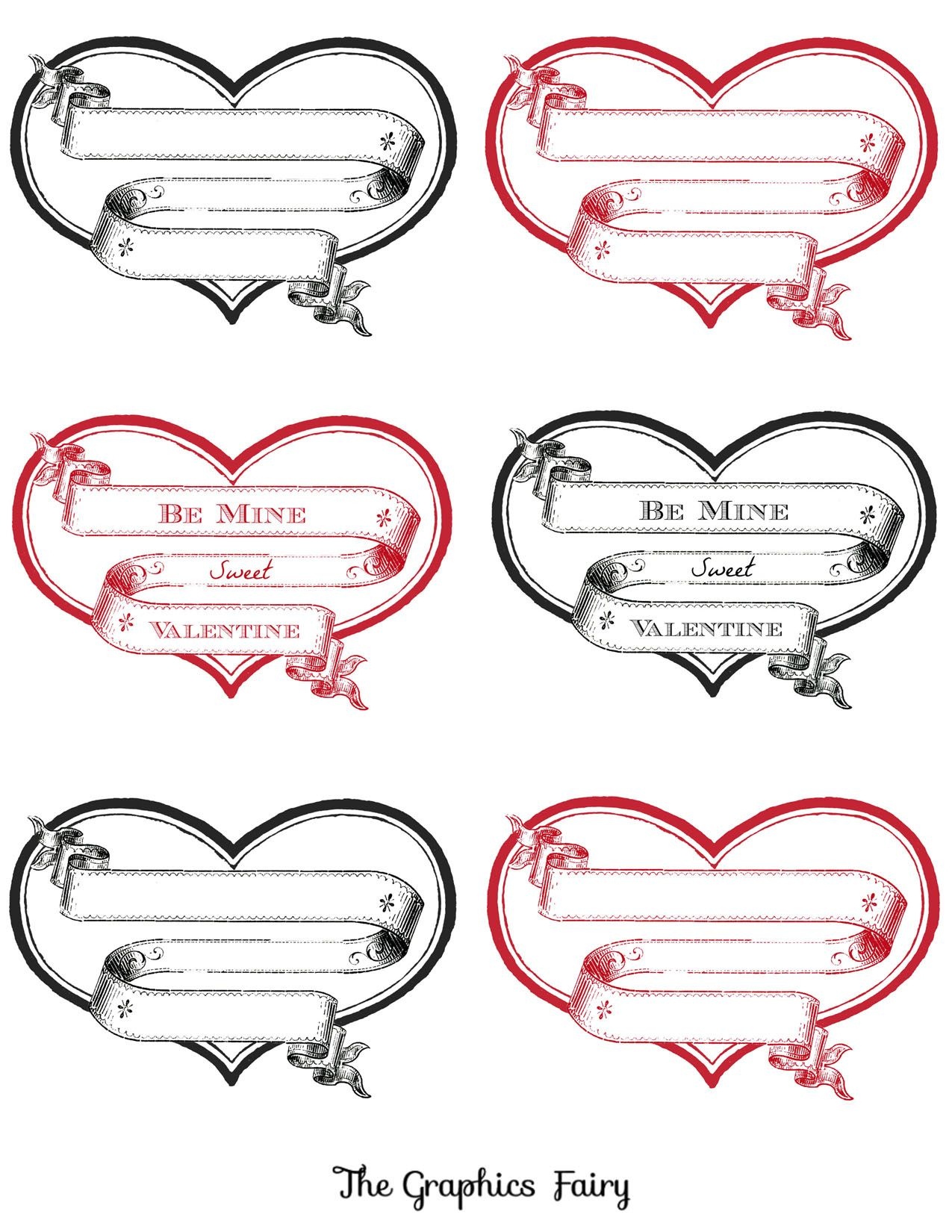 Free Printable Heart Labels | Valentines Day | Valentine Images - Free Printable Heart Labels