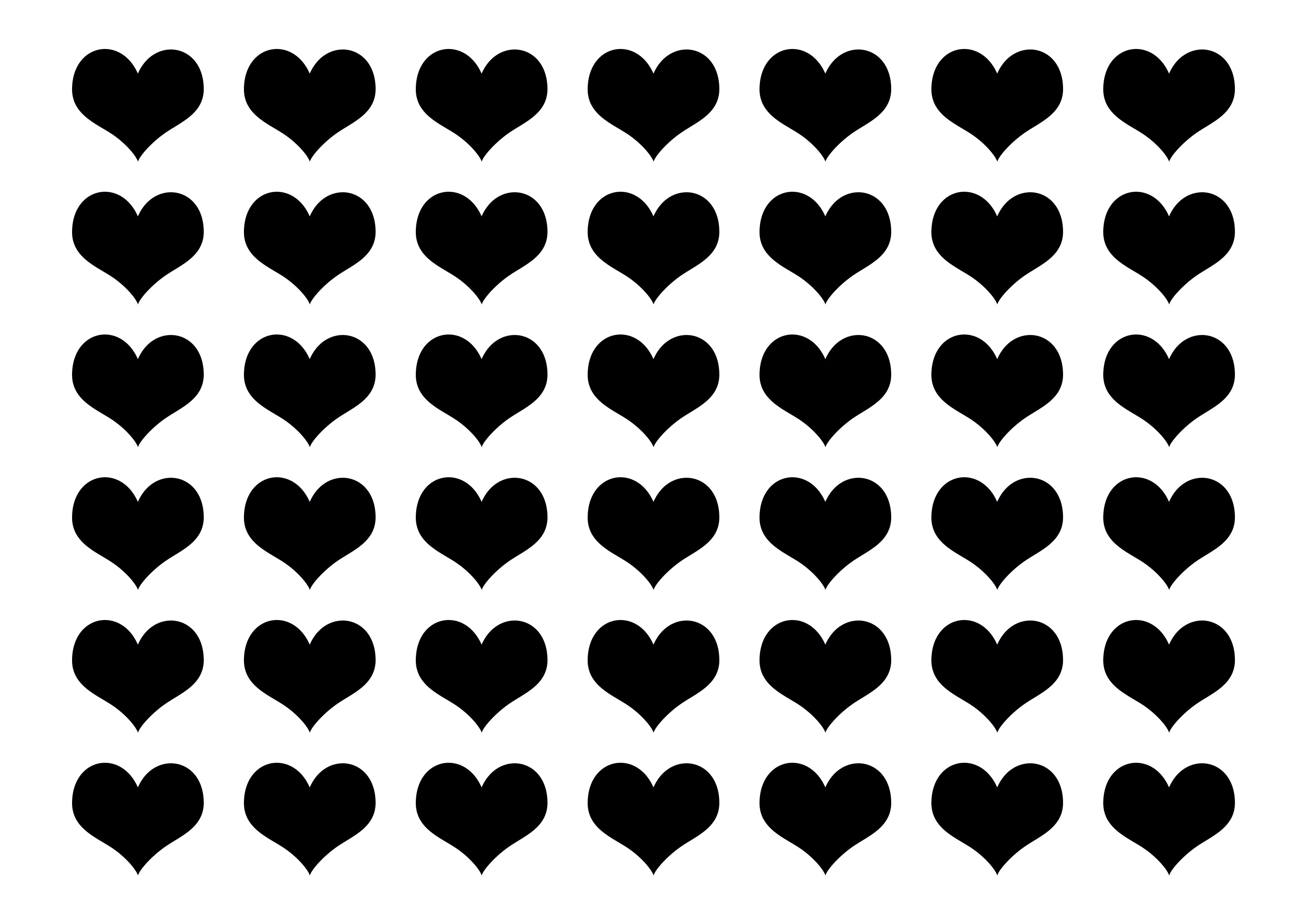 Free Printable Heart Templates (Small) – Olivia Adorf - Free Printable Heart Templates