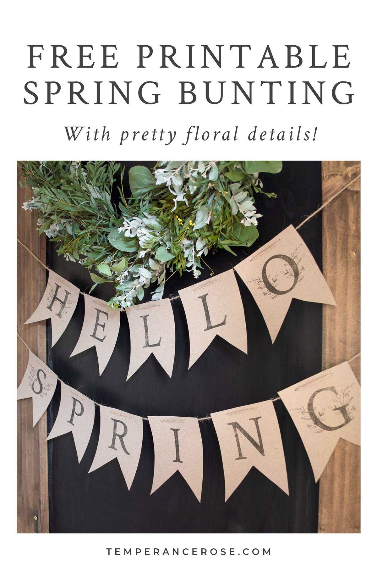 Free Printable - Hello Spring Bunting! | Family Room Ideas | Spring - Free Printable Spring Decorations