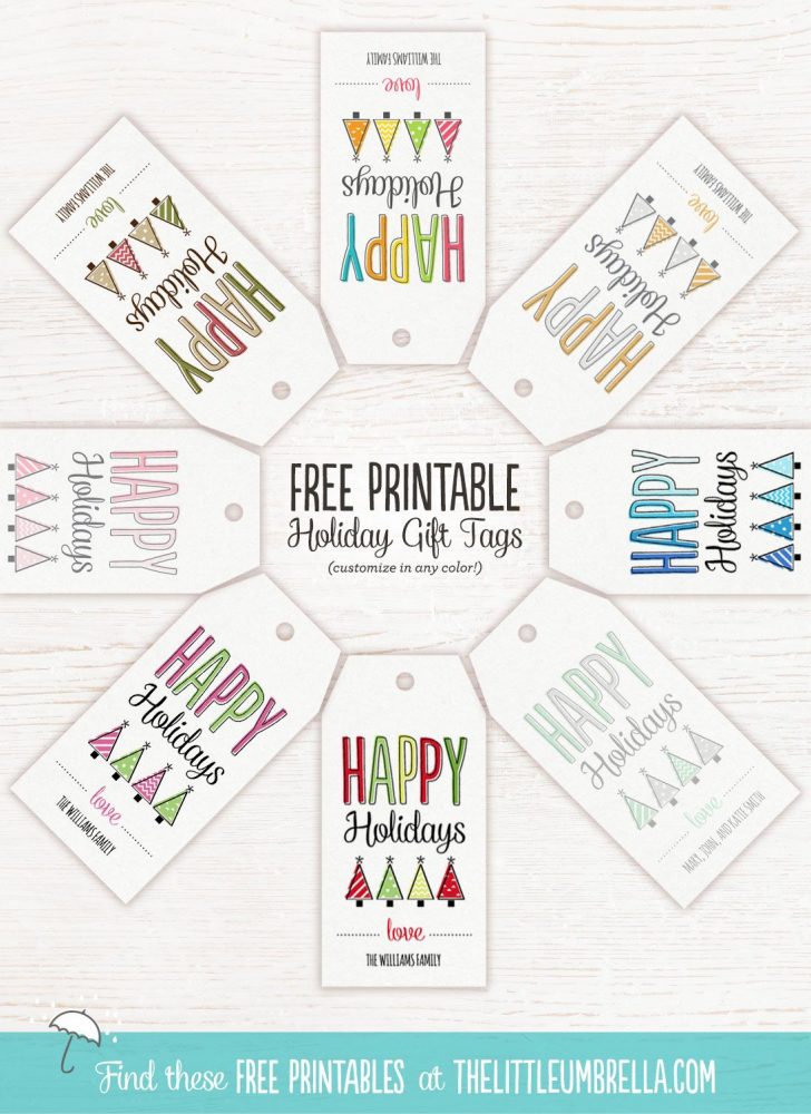 Free Printable Customizable Gift Tags