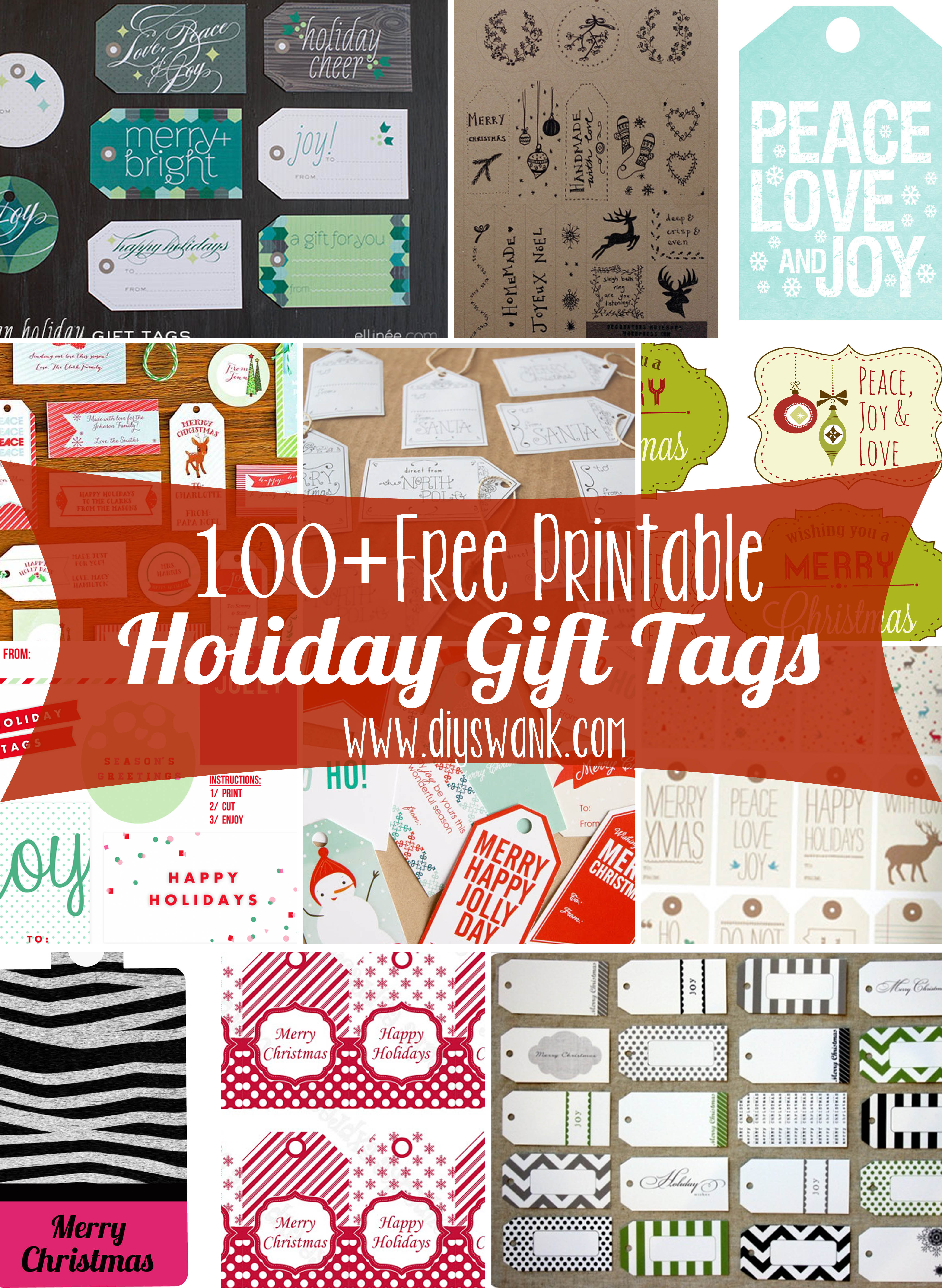 Free Printable Holiday Gift Tags - Diy Christmas Gift Tags Free Printable