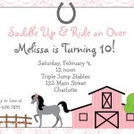 Free Printable Horse Riding Party Invitations | Birthday Invitation   Free Printable Event Invitations