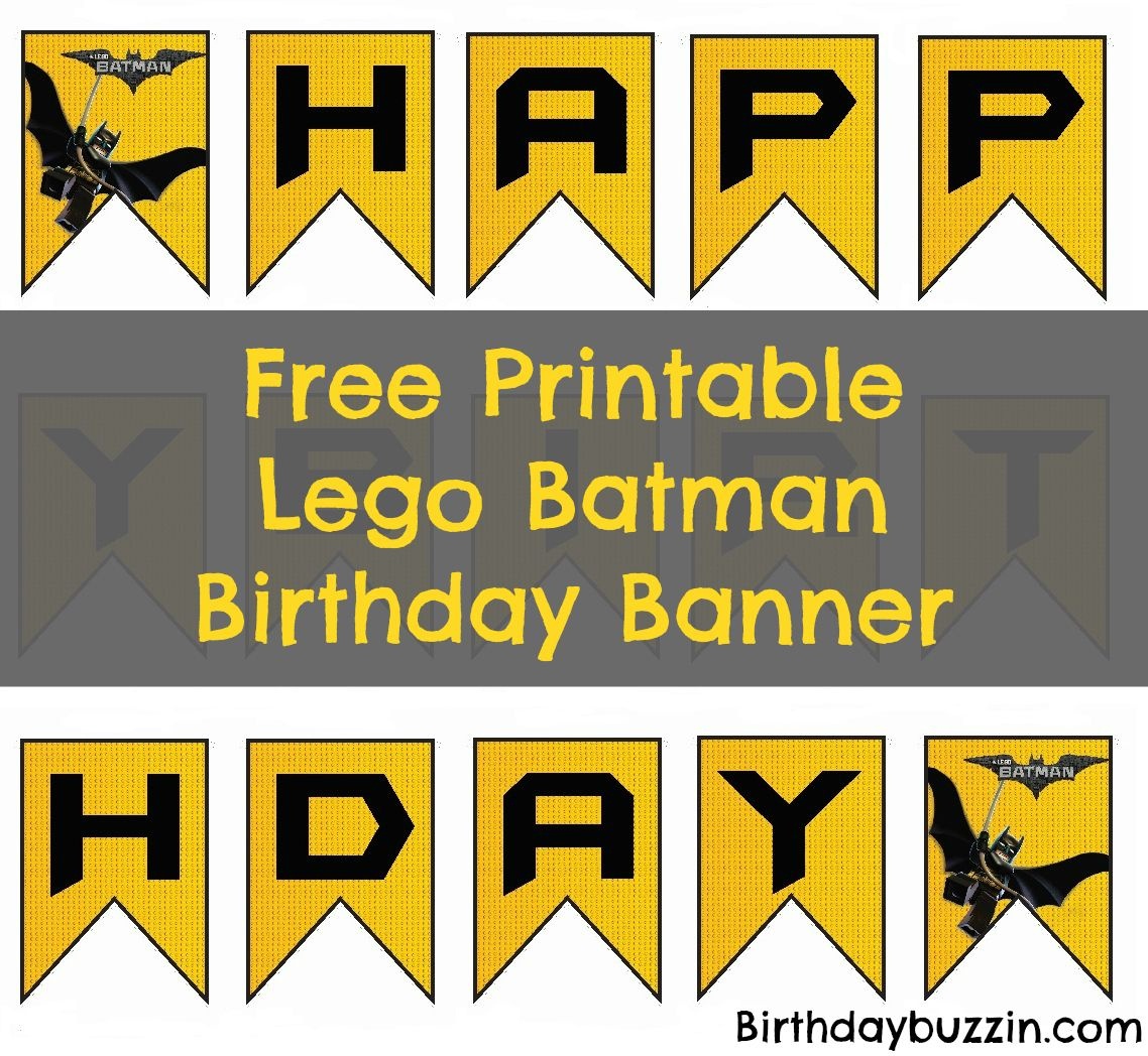 Free Printable Lego Batman Birthday Banner | Bat Birthday | Lego - Free Printable Lego Batman