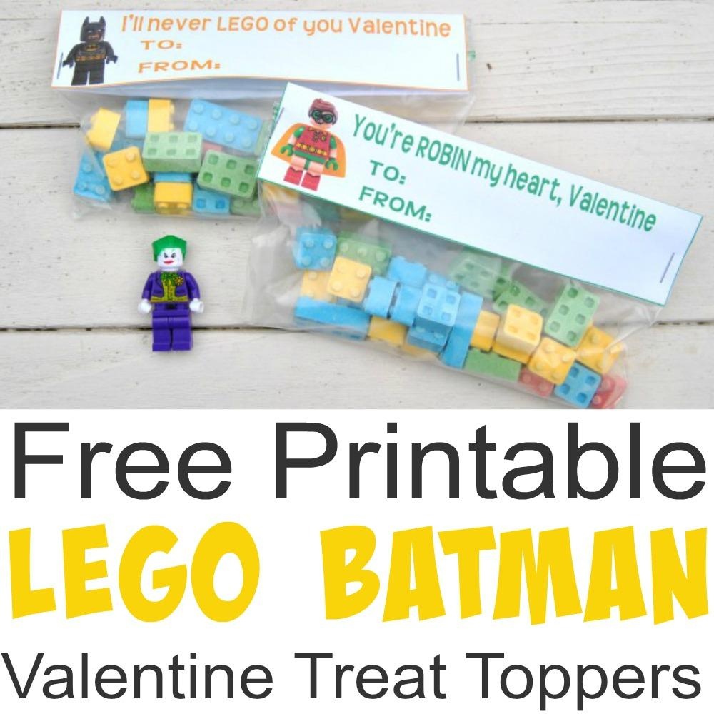 Free Printable Lego Batman Valentine Treat Toppers - Simple Made Pretty - Free Printable Lego Batman
