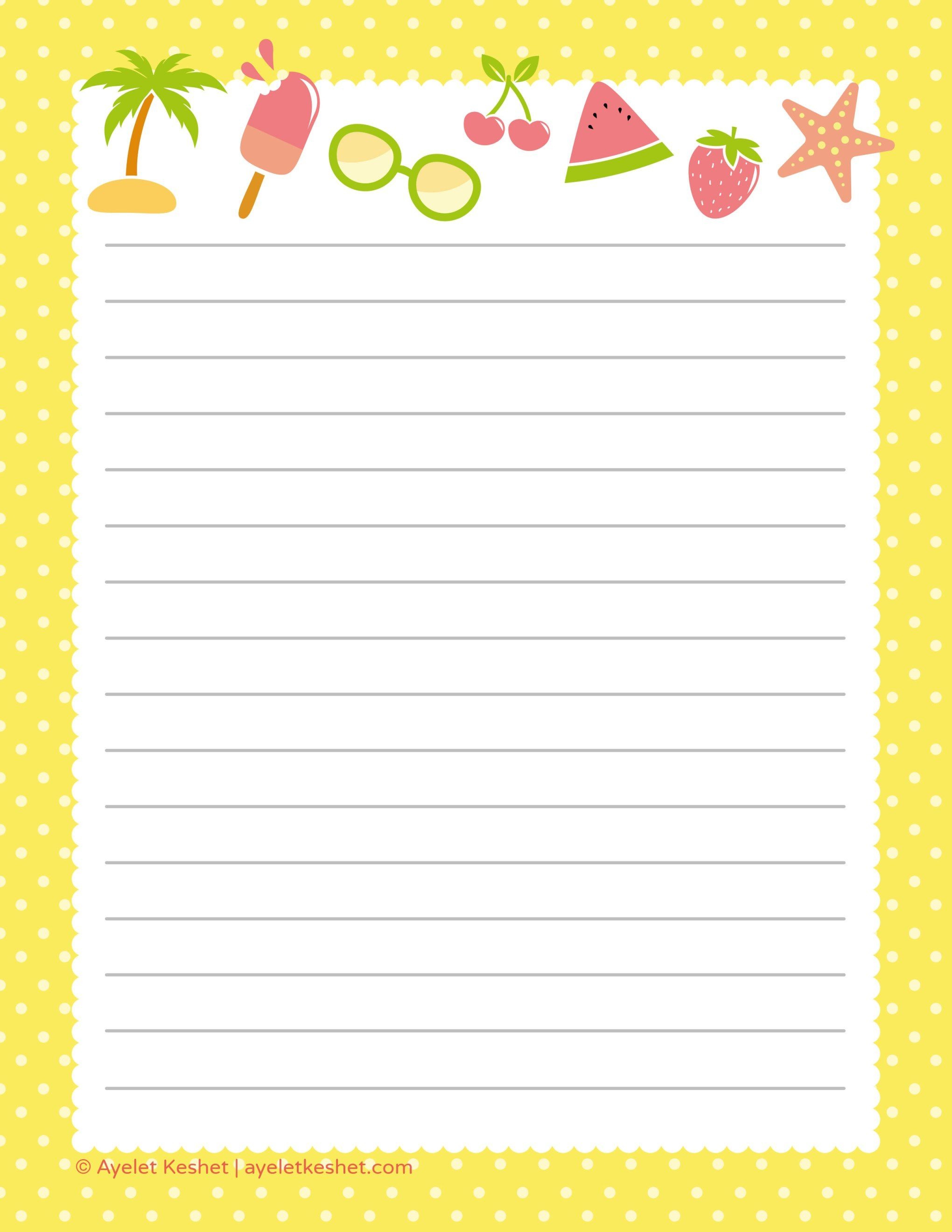 Free Printable Letter Paper | Printables To Go | Free Printable - Free Printable Stationary