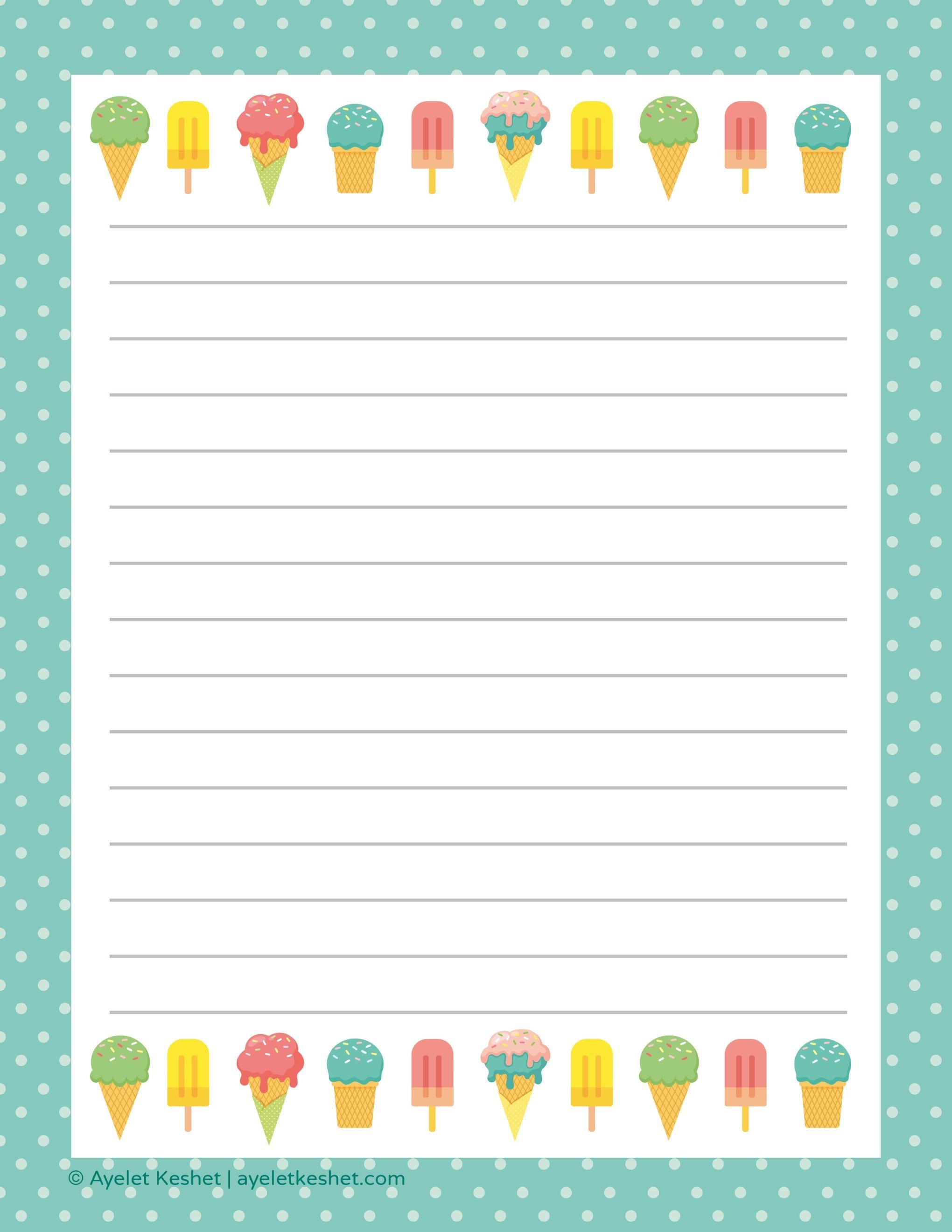 Free Printable Letter Paper | Printables To Go | Free Printable - Writing Borders Free Printable