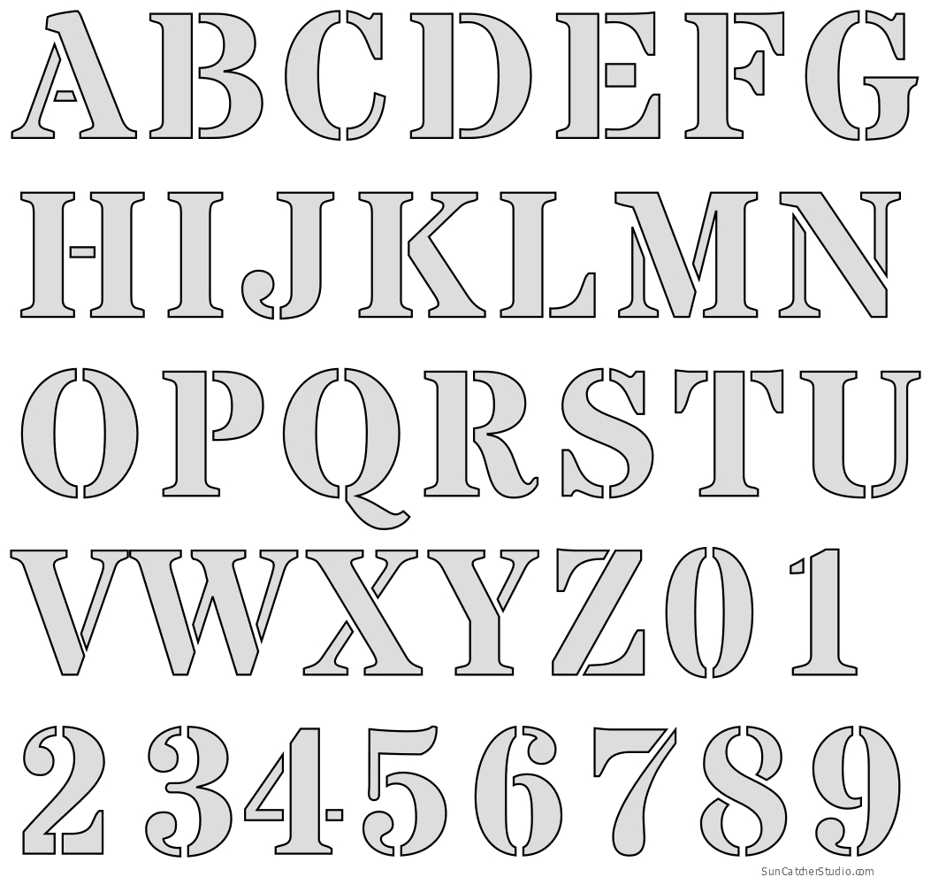 Free Printable Letter Stencils - Free Printable Alphabet Stencils