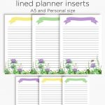 Free Printable Lined Meadow Planner Printable | Journal Pages   Free Printable Journal Pages Lined