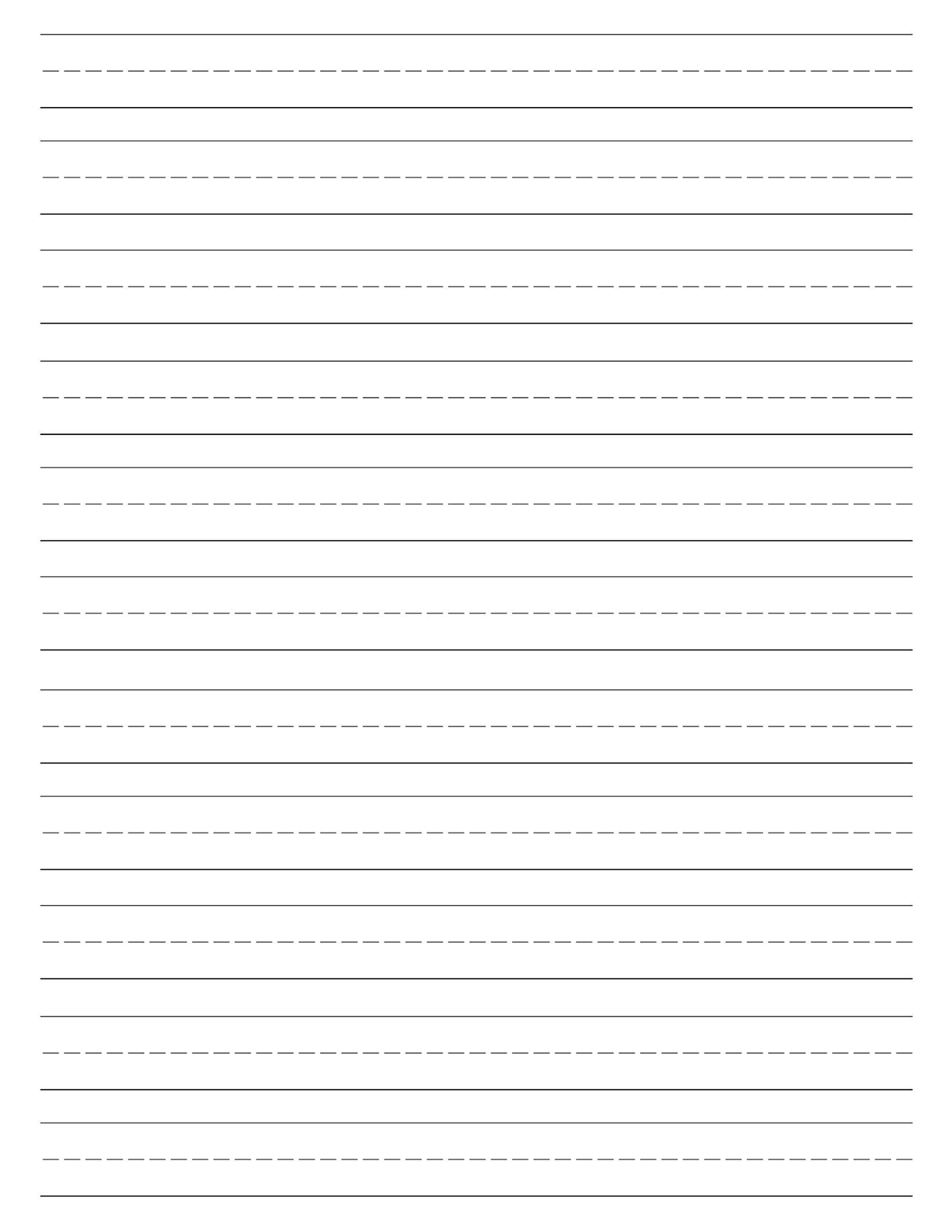 Free Printable Lined Paper {Handwriting Paper Template} | School - Free Printable Writing Paper