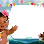 Free Printable Little Moana Birthday And Baby Shower | Moana   Free Printable Moana Birthday Invitations