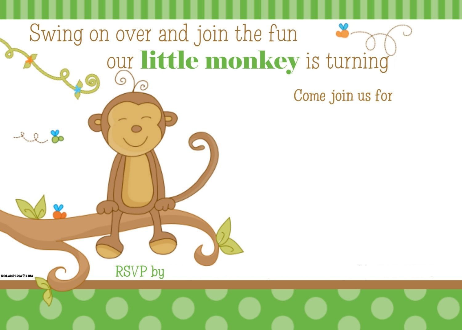 Free Printable Little Monkey Birthday Invitation | Free Printable - Jungle Theme Birthday Invitations Free Printable