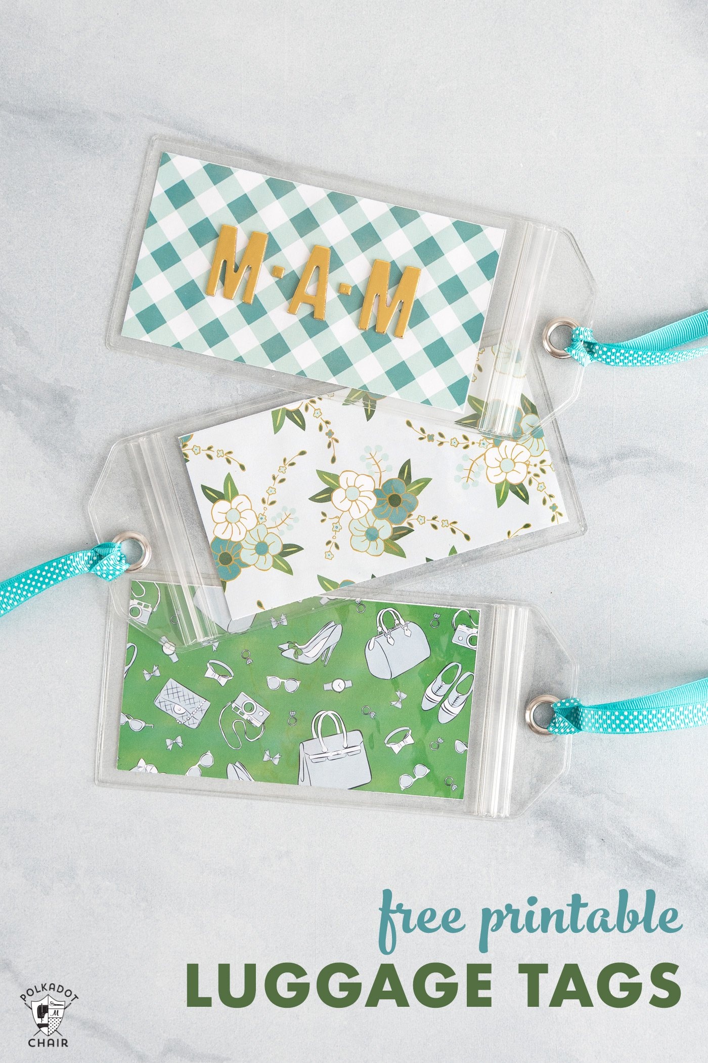 Free Printable Luggage Tags | The Polka Dot Chair - Free Printable Luggage Tags