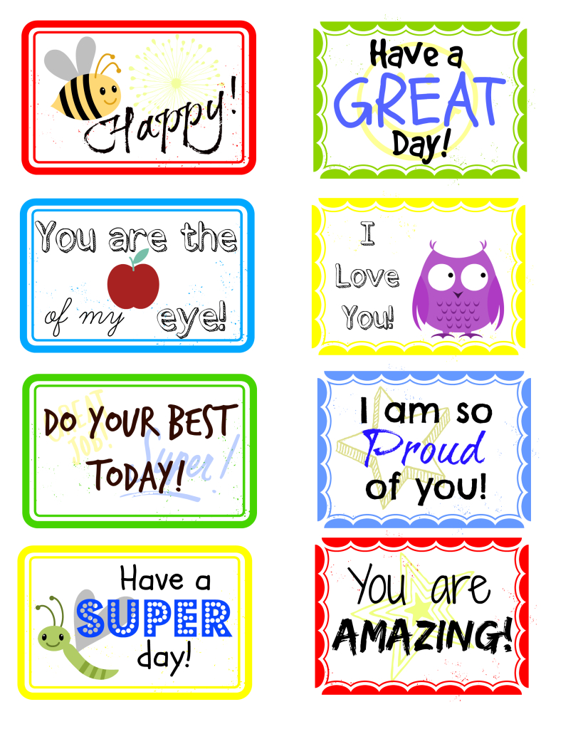 Free Printable Lunch Box Notes To Put A Smile On Your Child&amp;#039;s Face - Free Printable Lunchbox Notes