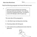 Free Printable Main Idea Practice Worksheet   Free Printable Main Idea Worksheets