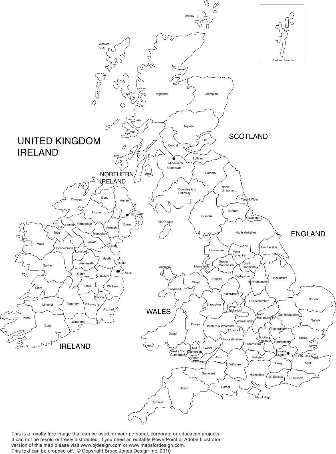 Free Printable Map Of Ireland | Royalty Free Printable, Blank - Free Printable Map Of Uk And Ireland