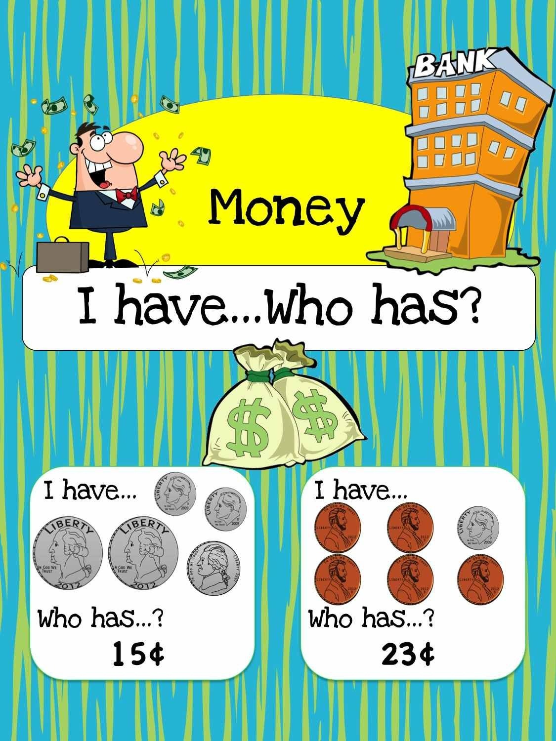 Free Printable Math Game: Money I Have, Who Has? | Homeschooling - Free Printable Game Money