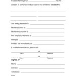 Free Printable Medical Consent Form | Free Medical Consent Form   Free Printable Child Medical Consent Form