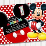 Free Printable Mickey Mouse 1St Birthday Party Invitations | Israel   Free Printable Mickey Mouse 1St Birthday Invitations