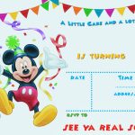 Free Printable Mickey Mouse Party Invitation Template | Free   Free Printable Mickey Mouse 1St Birthday Invitations