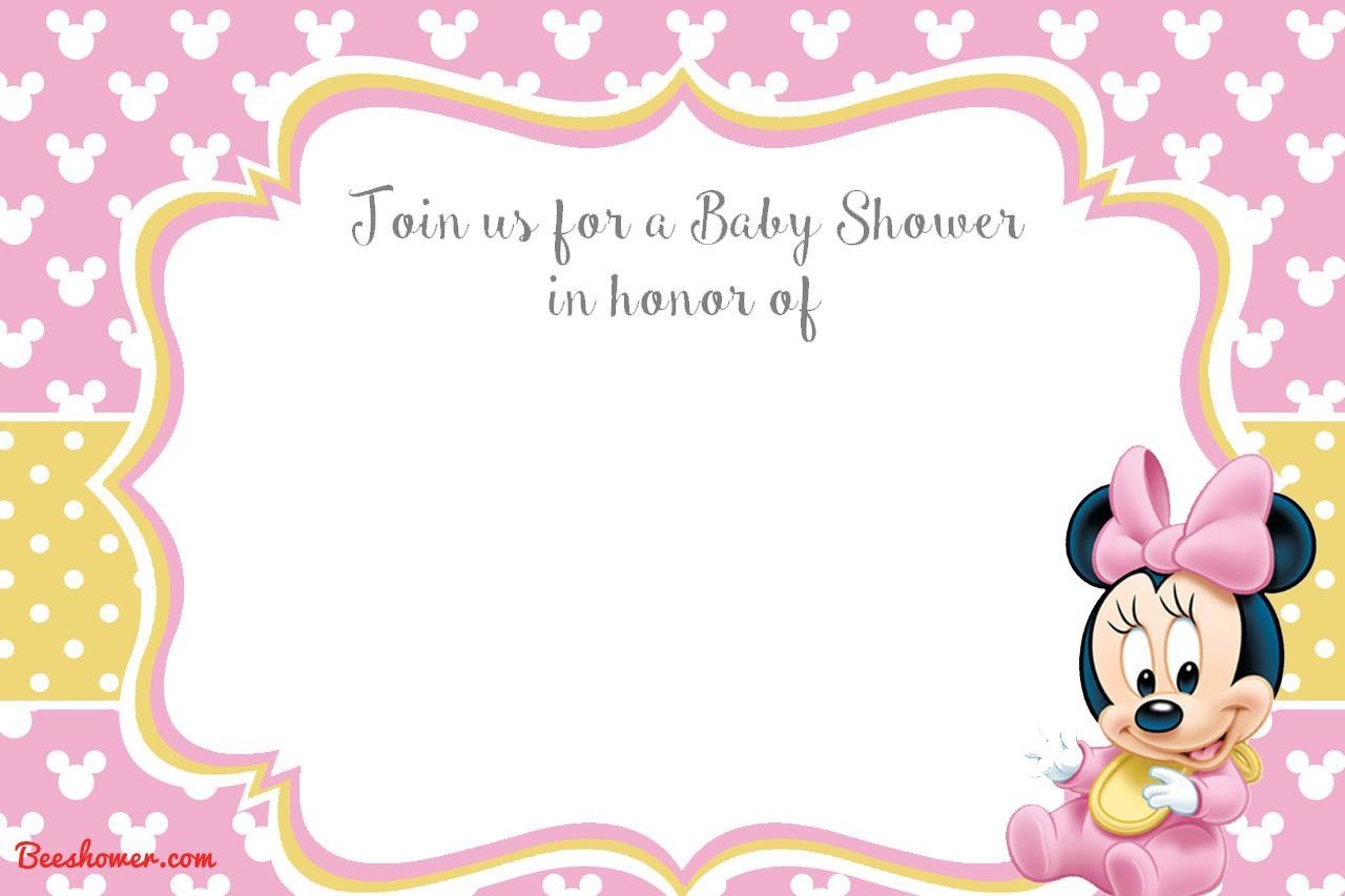 Free Printable Minnie Mouse 1St Invitation | Talli | Mickey Mouse - Free Printable Minnie Mouse Baby Shower Invitations