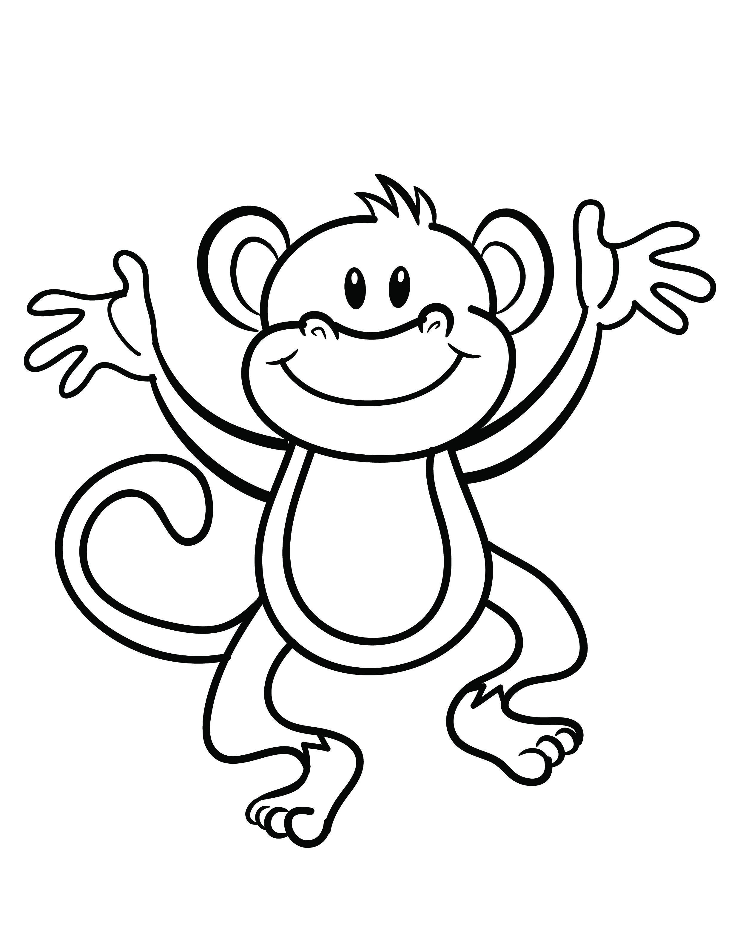 Free Printable Monkey Coloring Page | Cj 1St Birthday | Monkey - Free Printable Monkey Coloring Pages