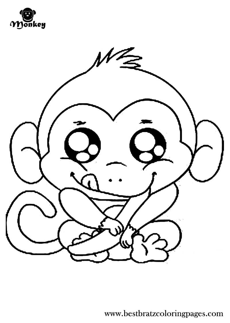 Free Printable Monkey Coloring Pages For Kids | Coloring Pages - Free Printable Monkey Coloring Pages