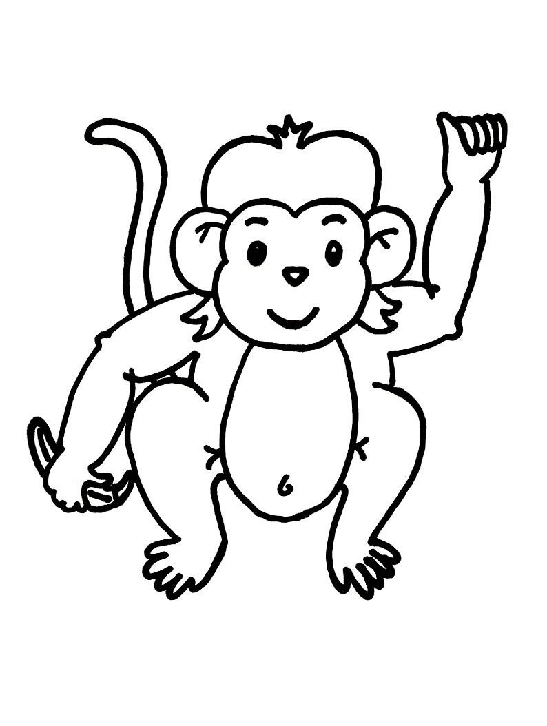 Free Printable Monkey Coloring Pages For Kids - Free Printable Monkey Coloring Pages