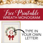 Free Printable Monogram Maker Christmas Weath   Diybunker   Create Your Own Free Printable Christmas Cards