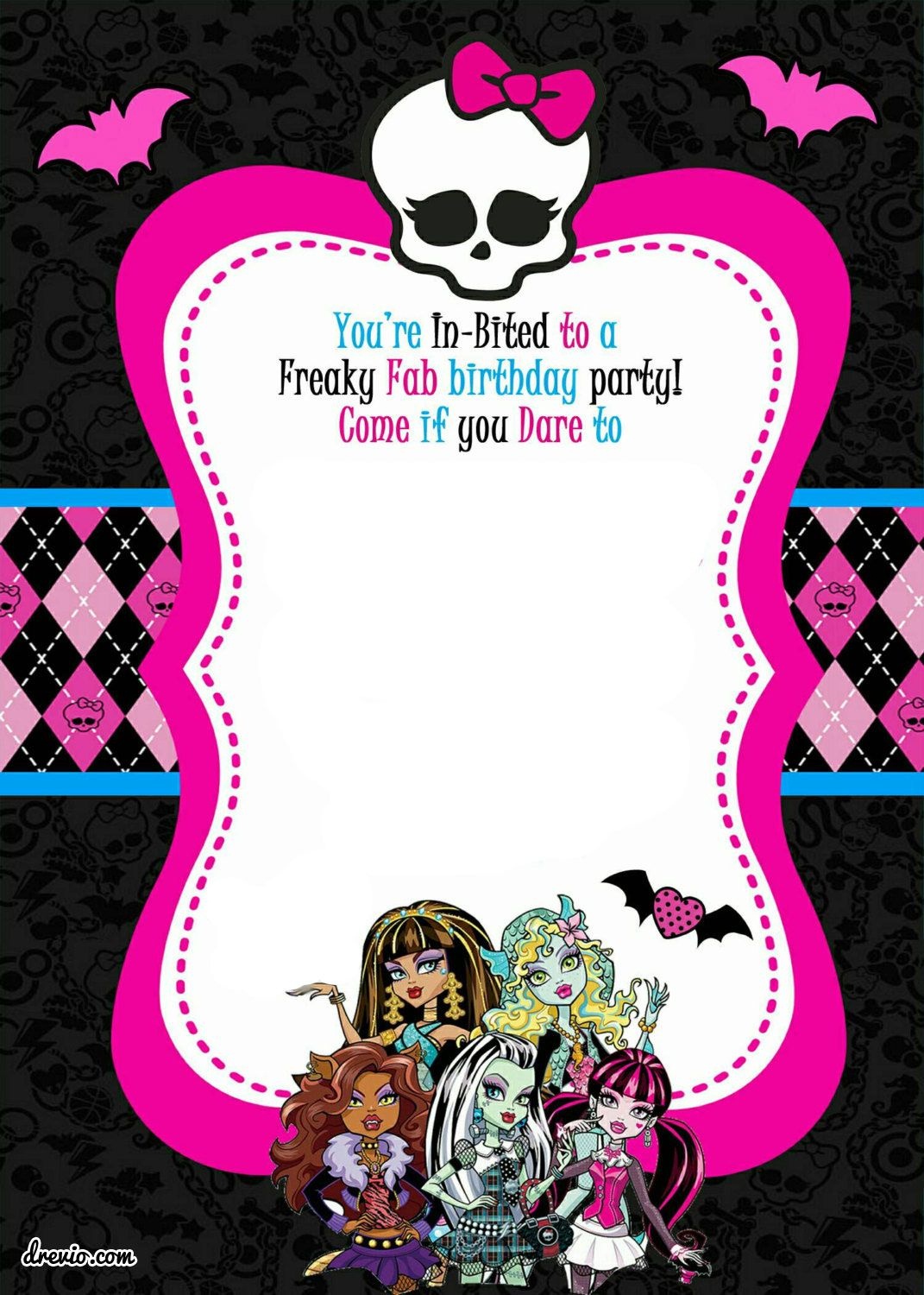 Free Printable Monster High Birthday Invitations | Free Printable - Free Printable Monster High Stickers