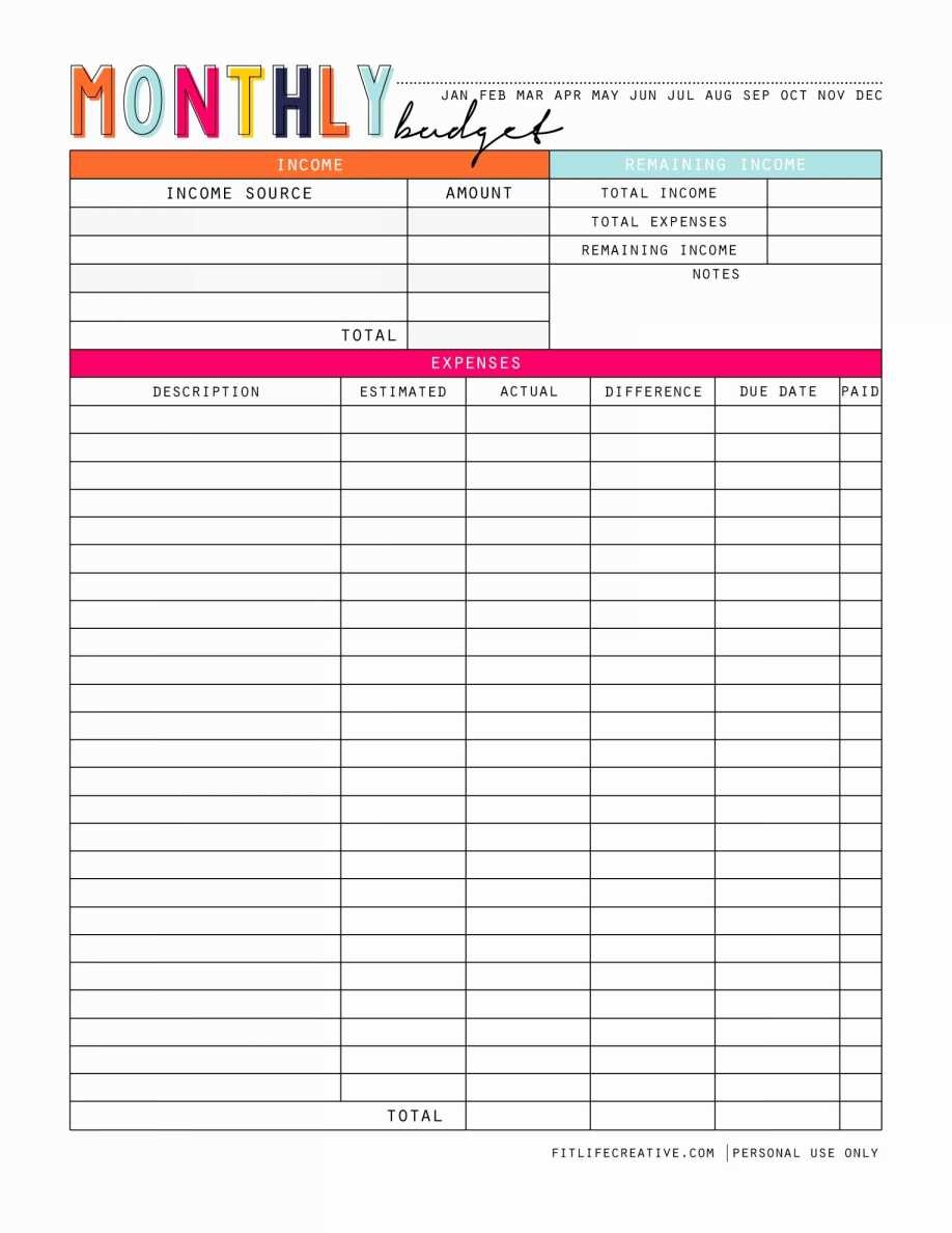 Free Printable Monthly Bill Organizer Sheets - Under &amp;amp; Bill - Free Printable Weekly Bill Organizer