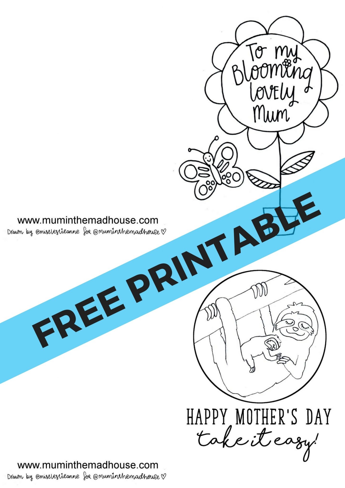 Free Printable Mother&amp;#039;s Day Cards To Colour - Mum In The Madhouse - Free Printable Mothers Day Cards To Color