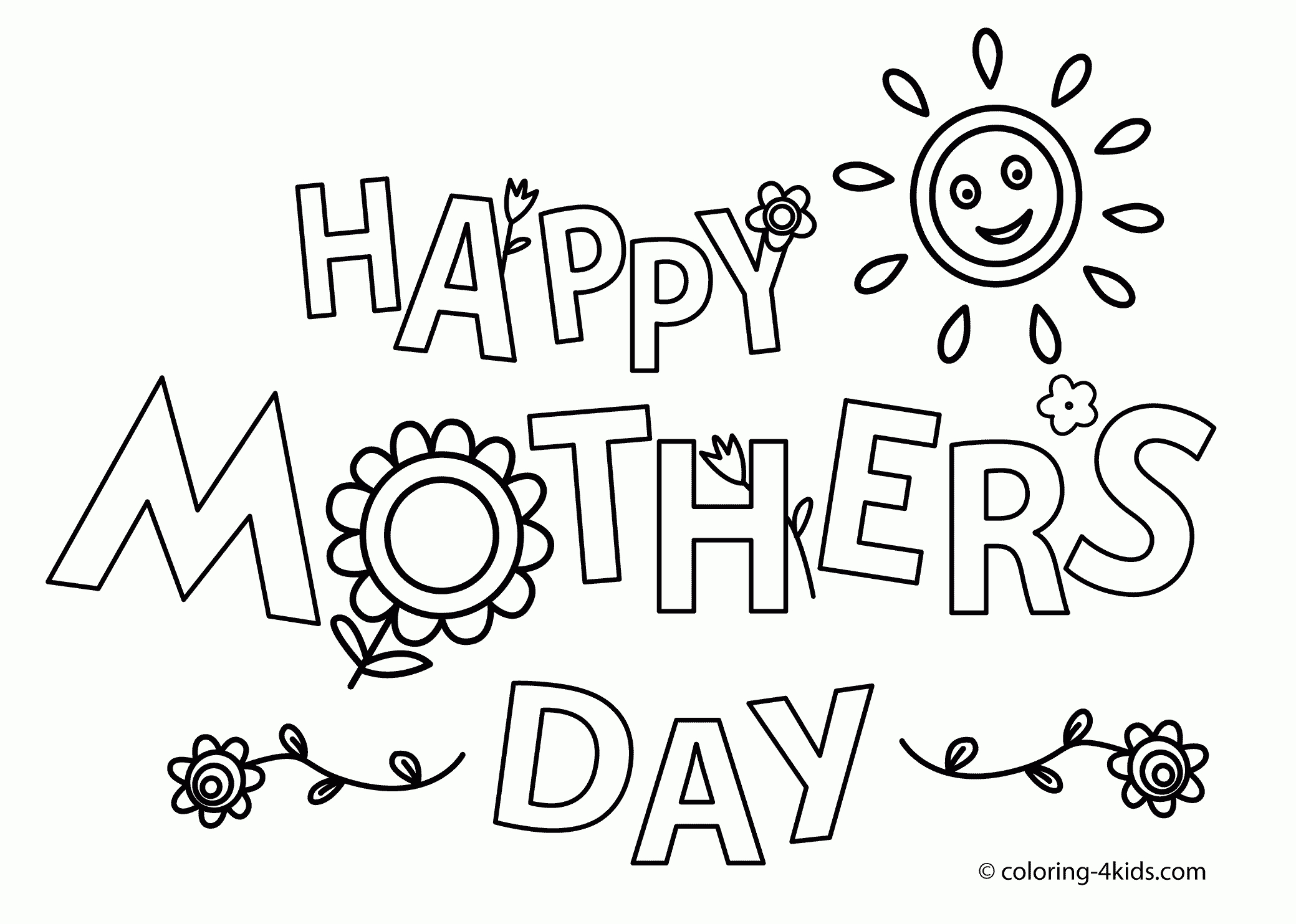 Free Printable Mothers Day Coloring Pages - Free Printable Calendar - Free Printable Mothers Day Coloring Cards