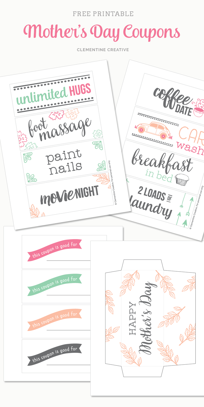 Free Printable Mother&amp;#039;s Day Coupons To Make Mom&amp;#039;s Day | Holidays - Free Printable Homemade Coupon Book