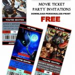 Free Printable Movie Ticket Style Invitations: How To Train Your   How To Train Your Dragon Birthday Invitations Printable Free