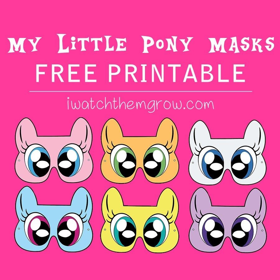 Free Printable My Little Pony Masks | Birthdays, Etc. | Pinterest - Free My Little Pony Printable Masks