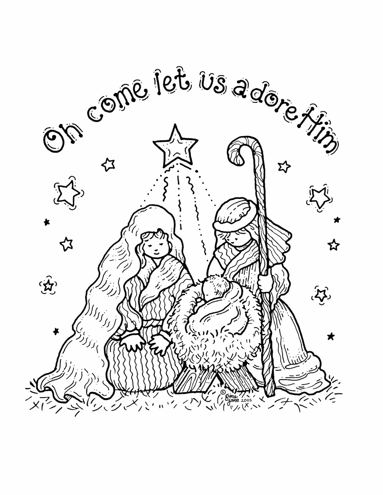 Free Printable Nativity Coloring Pages For Kids - Best Coloring - Free Printable Nativity Scene Pictures