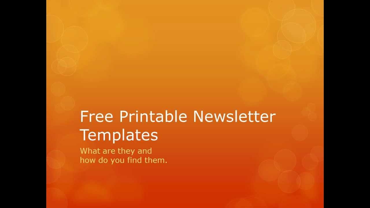 Free Printable Newsletter Templates - Searching For Free Printable - Free Printable Newsletter Templates